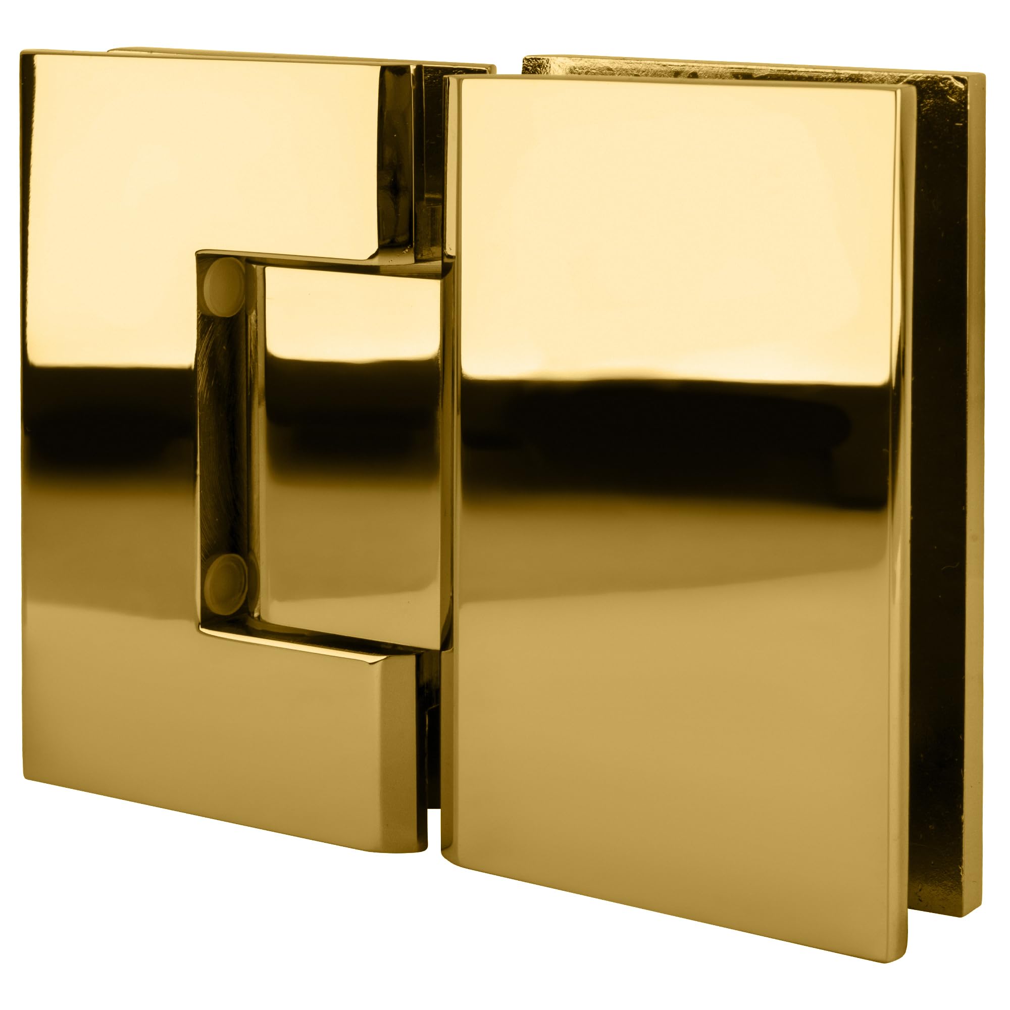 CRL Geneva 180 Series Polished Brass 180º Glass-to-Glass Standard